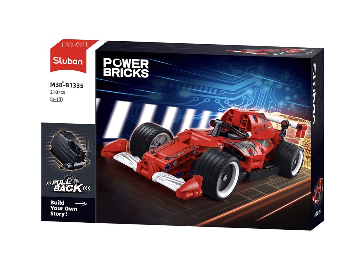 Կոնստրուկտոր Sluban, POWER Bricks, 210կտ.Կարմիր ֆորմուլա Իներցիոն SLB1335