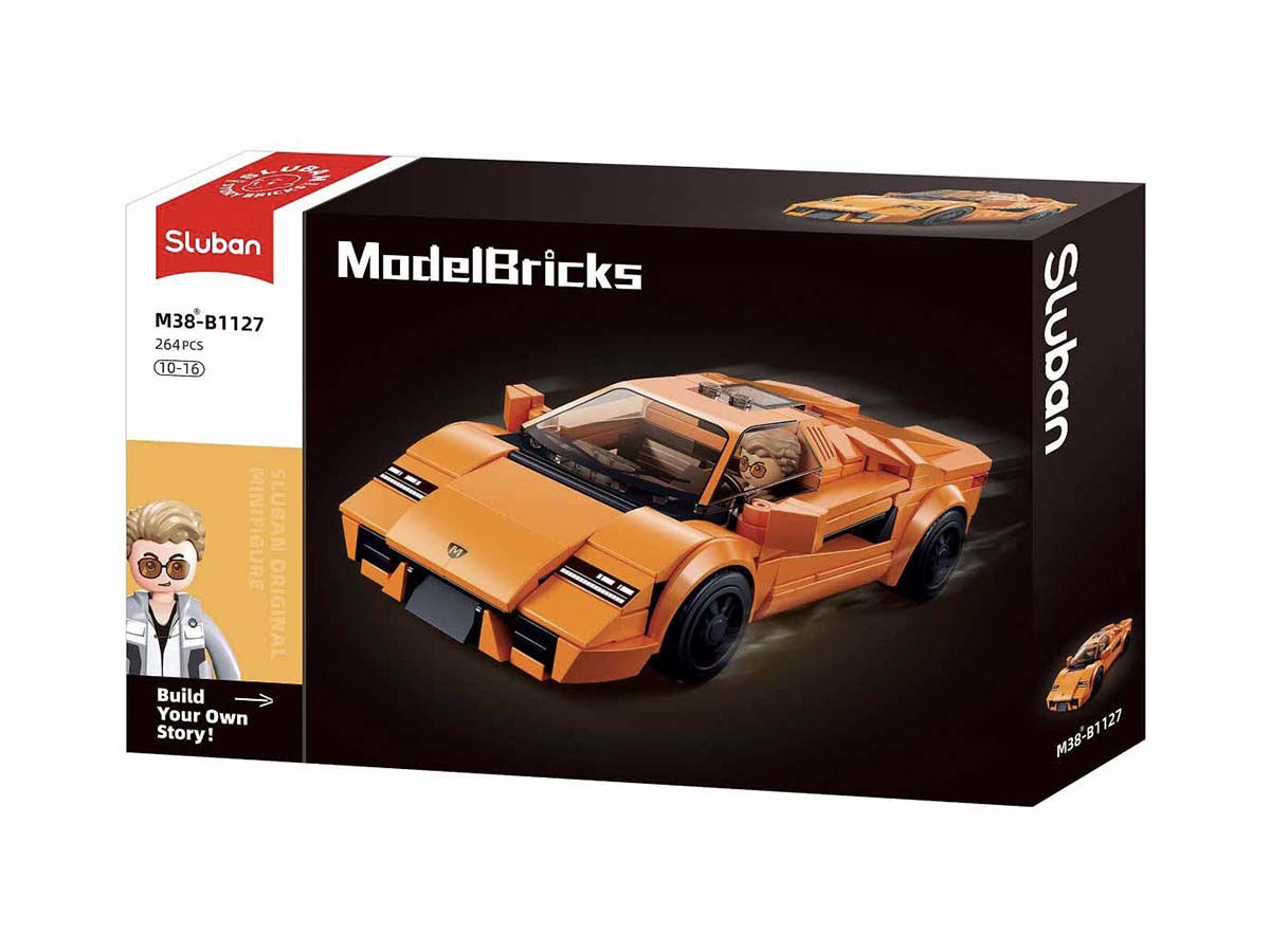 Կոնստրուկտոր Sluban, Մոդել, 264կտ Lamborgini Սև Տուփ SLB1127