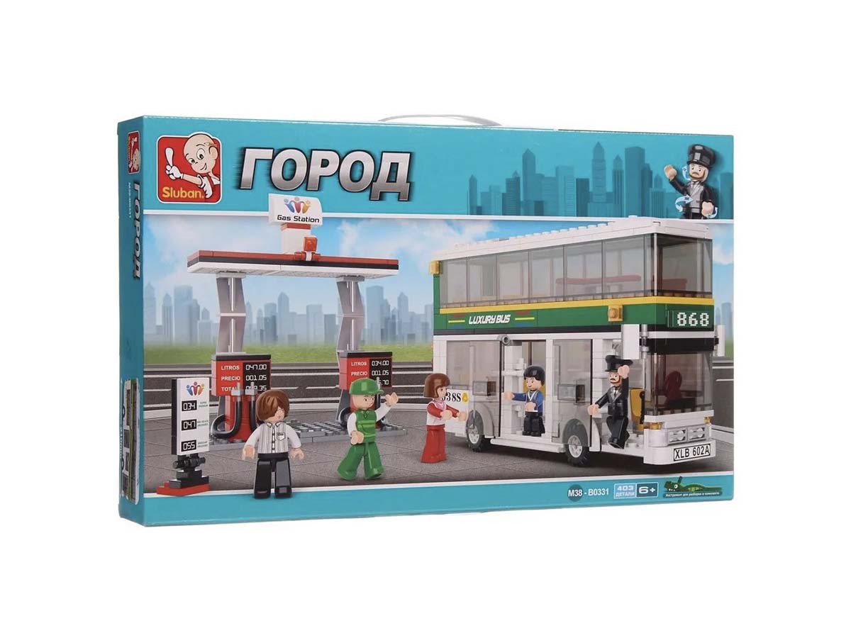Կոնստրուկտոր Sluban Город, 403 Կտոր 2 Հարկանի Ավտոբուս SLB0331