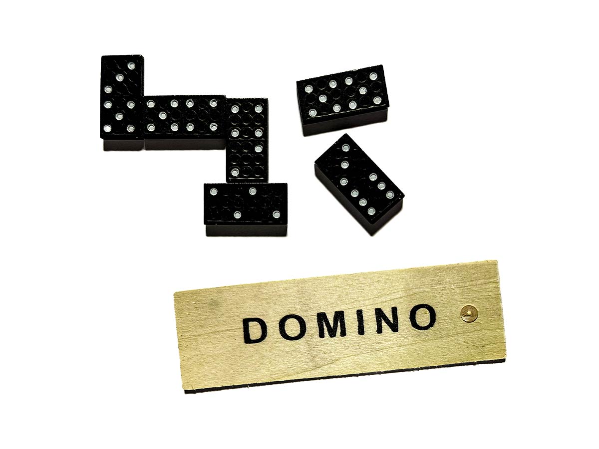 Սեղանի Խաղ DOMINO Փայտե Տուփ Պոքր