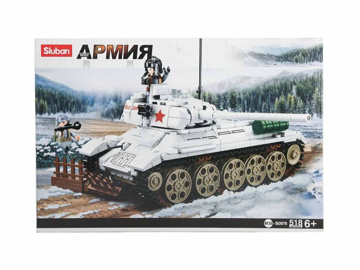 Կոնստրուկտոր Sluban АРМИЯ WWII, M38-B0978, 518կտ Սպիտակ Տանկ