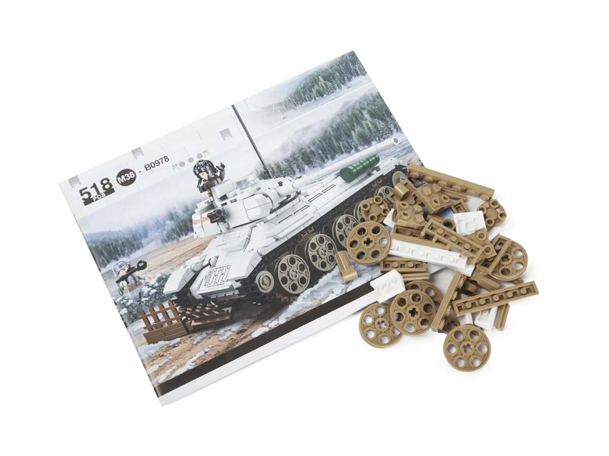 Կոնստրուկտոր Sluban АРМИЯ WWII, M38-B0978, 518կտ Սպիտակ Տանկ