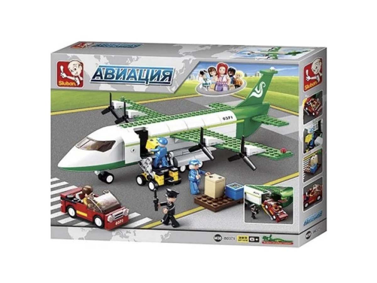 Կոնստրուկտոր Sluban, Авиация, Մոդել M38-B0371, 383կտ Բեռնատար Ինքնաթիռ