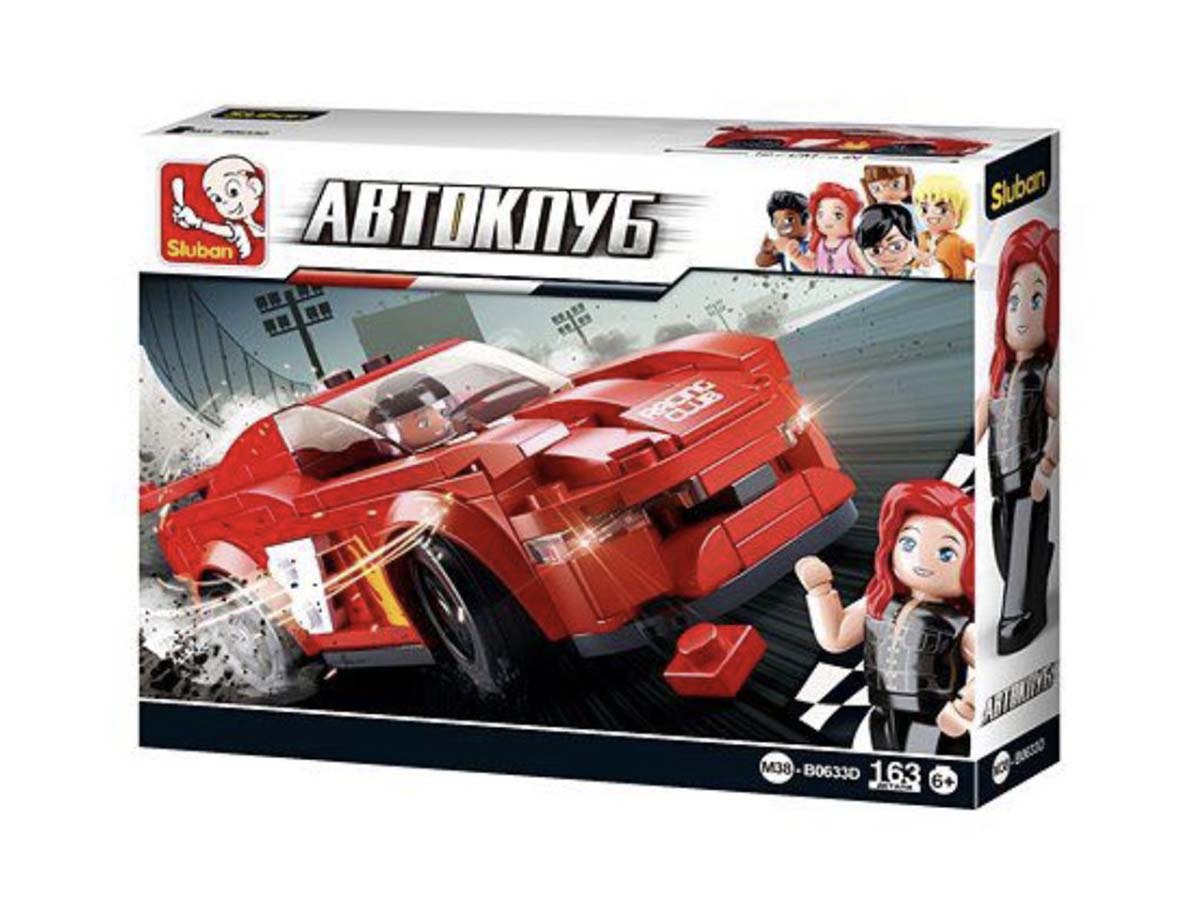 Կոնստրուկտոր Sluban Автоклуб, Մեդել M38-B0633D, 163կտ. Կարմիր Սպորտ Ավտո