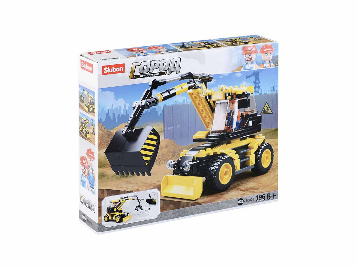 Կոնստրուկտոր Sluban Город, Մոդել M38-B0805, 196կտ Տրակտոր Կովշով
