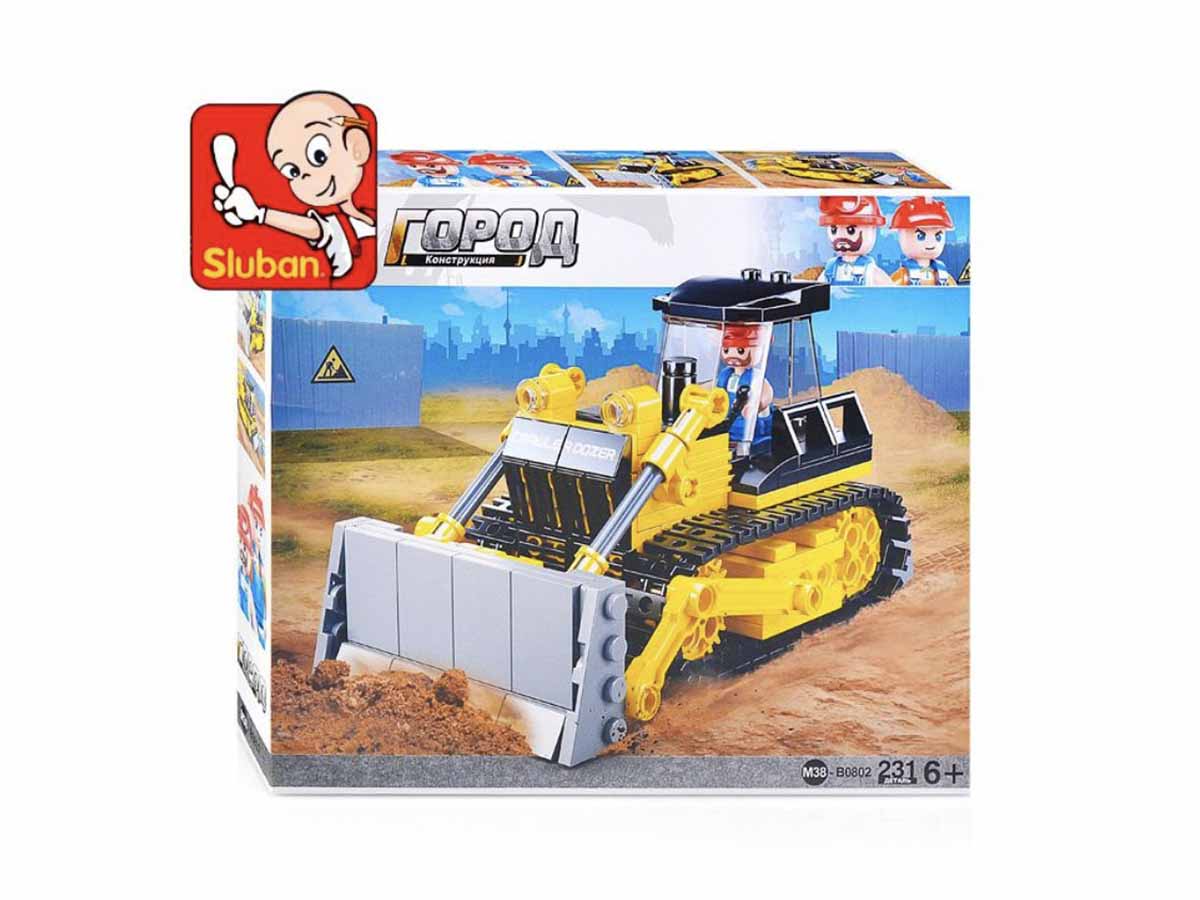Կոնստրուկտոր Sluban Город, Մոդել M38-B0802, 231կտ Ցեփով Տրակտոր Գրեյդեր