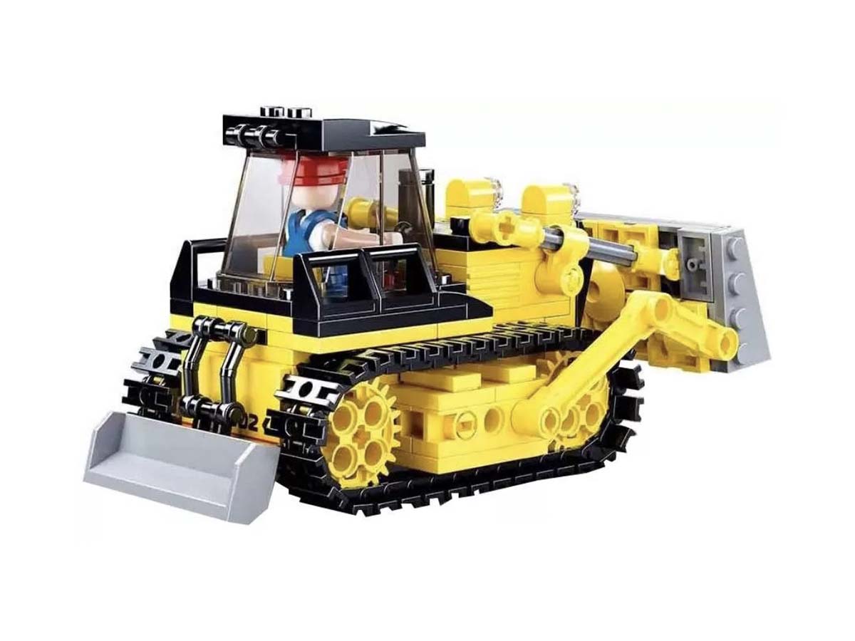 Կոնստրուկտոր Sluban Город, Մոդել M38-B0802, 231կտ Ցեփով Տրակտոր Գրեյդեր