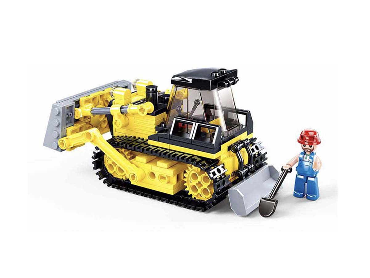 Կոնստրուկտոր Sluban Город, Մոդել M38-B0802, 231կտ Ցեփով Տրակտոր Գրեյդեր