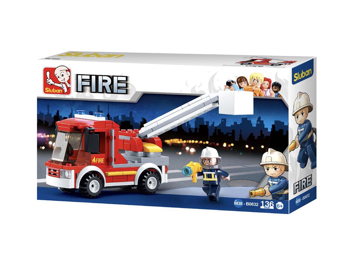 Կոնստրուկտոր Sluban Пожарный, Մոդել M38-B0632, 136կտ Հրշեջ Աստիճանով