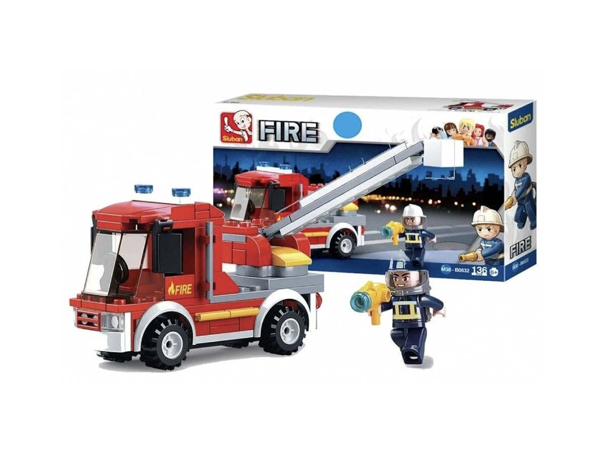 Կոնստրուկտոր Sluban Пожарный, Մոդել M38-B0632, 136կտ Հրշեջ Աստիճանով