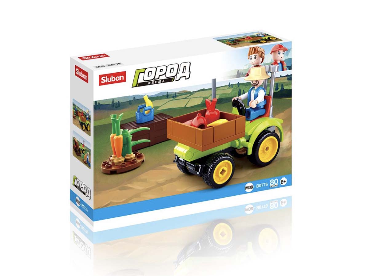 Կոնստրուկտոր Sluban Город Ферма, Մոդել M38-B0776, 80կտ. Տրակտոր