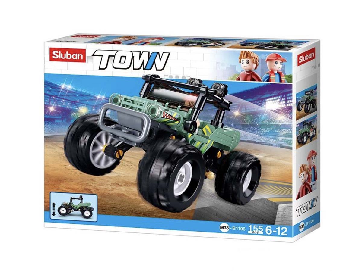 Կոնստրուկտոր Sluban Город, Մոդել M38-B1106, 155կտ, Կանաչ JEEP