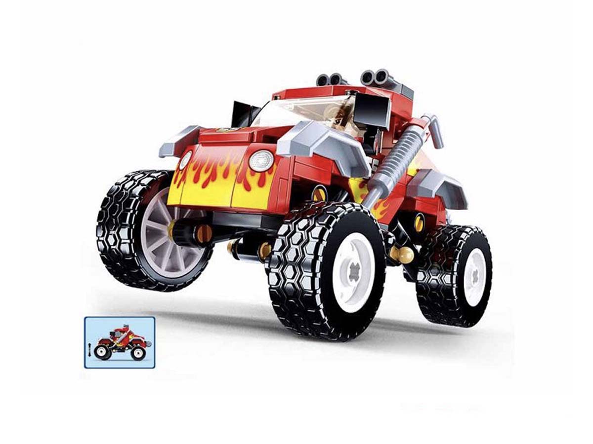 Կոնստրուկտոր Sluban Город, Մոդել, 150կտ, Կարմիր JEEP