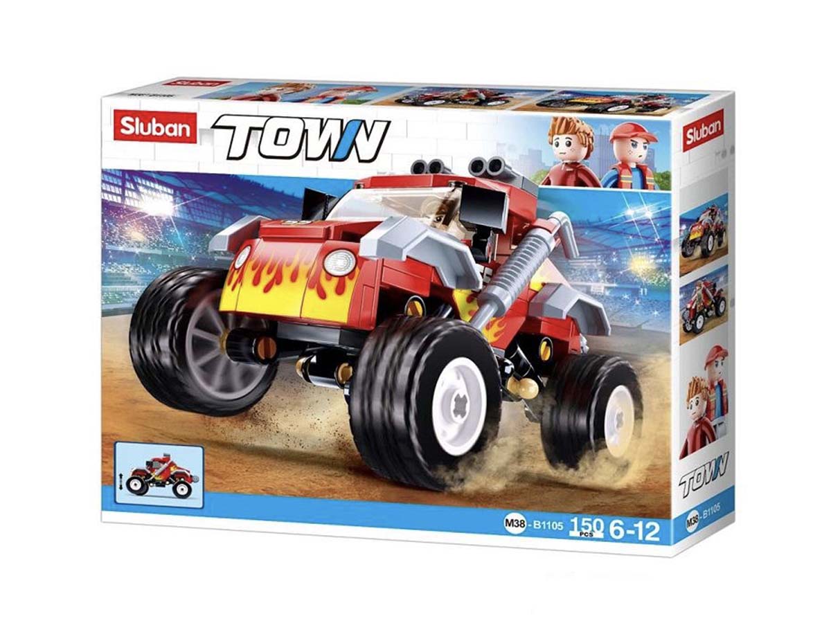 Կոնստրուկտոր Sluban Город, Մոդել, 150կտ, Կարմիր JEEP