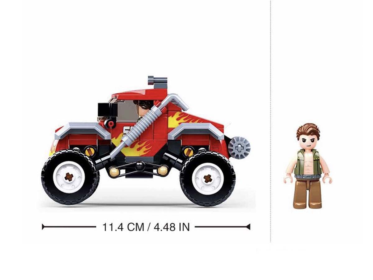 Կոնստրուկտոր Sluban Город, Մոդել, 150կտ, Կարմիր JEEP