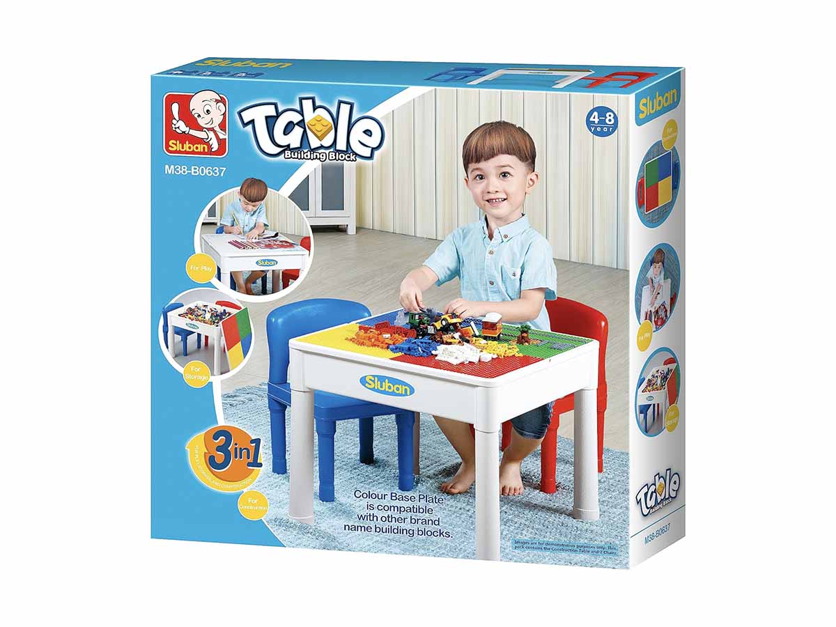 Կոնստրուկտեր Հավաքելու Սեղան+Աթոռ Sluban 3ը1ում