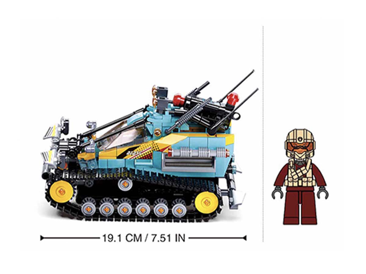 Կոնստրուկտոր Sluban МЕХАНО, Մոդել M38-B1021, 530կտ, Ցեփով Ամենագնաց, Կրակող