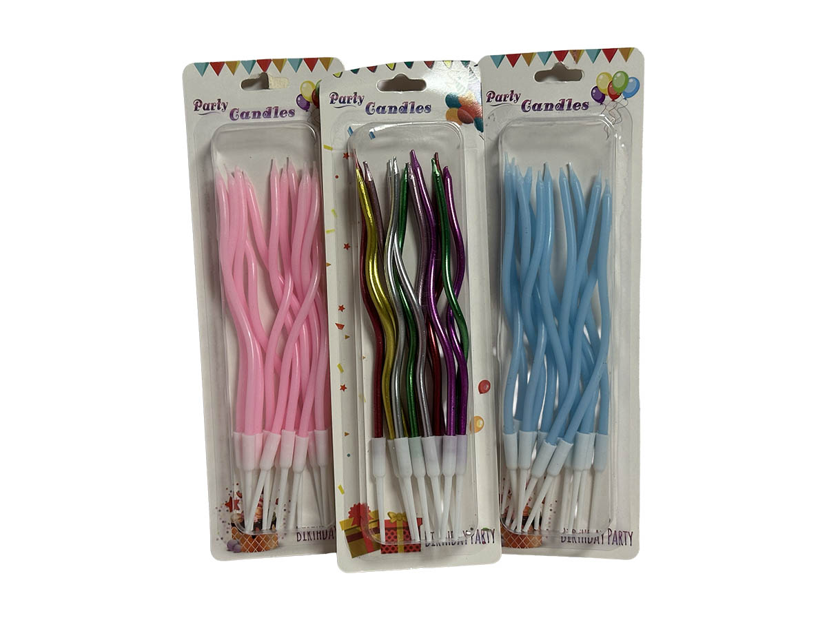 Մոմ Զսպանակ Բարակ 12հ․ Պաստել Գույներ