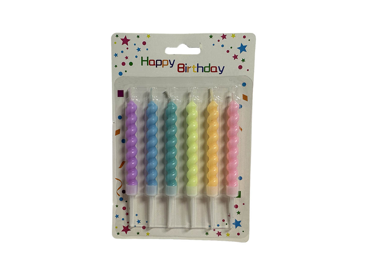 Մոմ Գայլիկոնաձև Հաստ Պաստել Գույներով