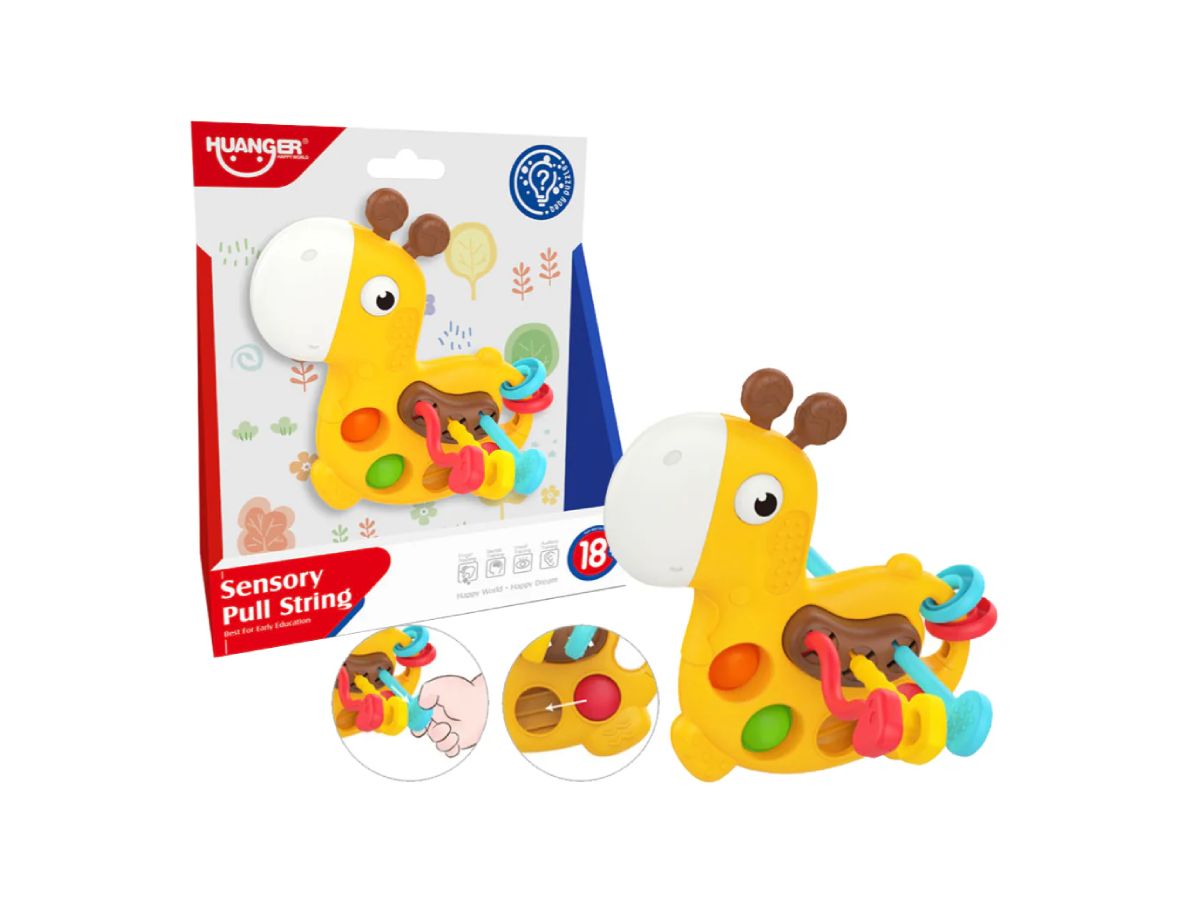 HG Ընձուղտ Ուսուցող. Բաց Տուփ SENSORY PULL STRING