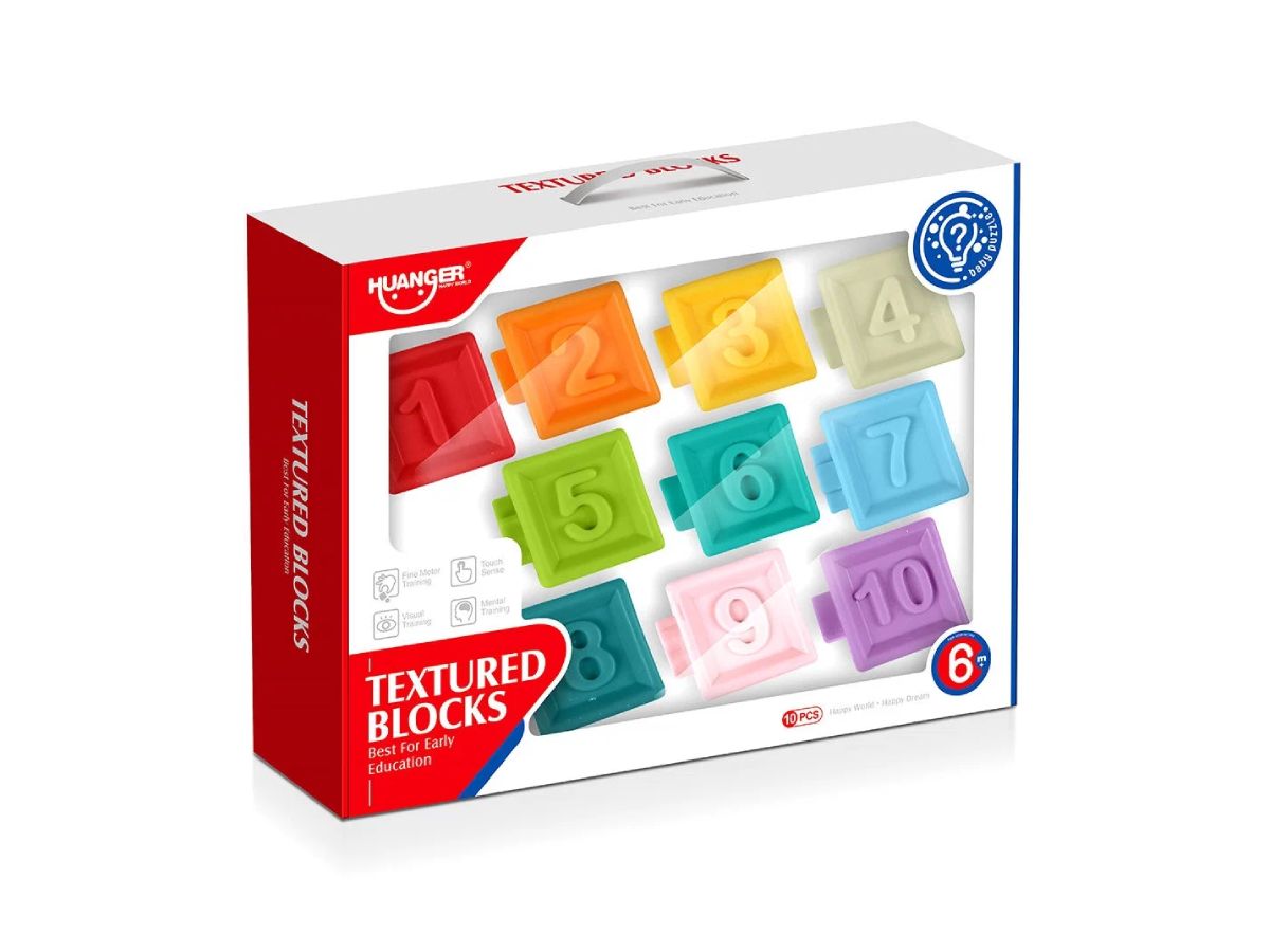 Ռետինե Կուբիկներ Թվերով Մեծ 10 Կտոր