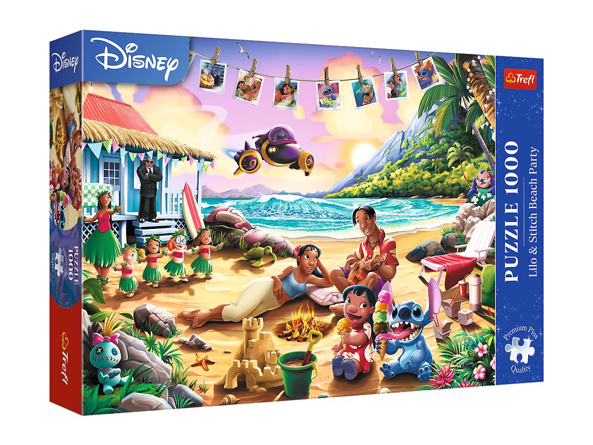 Թղթե Փազլ Trefl Puzzles – “1000 Premium Plus” – Lilo & Stitch Beach Party / Disney Lilo&Stitch_FSC
