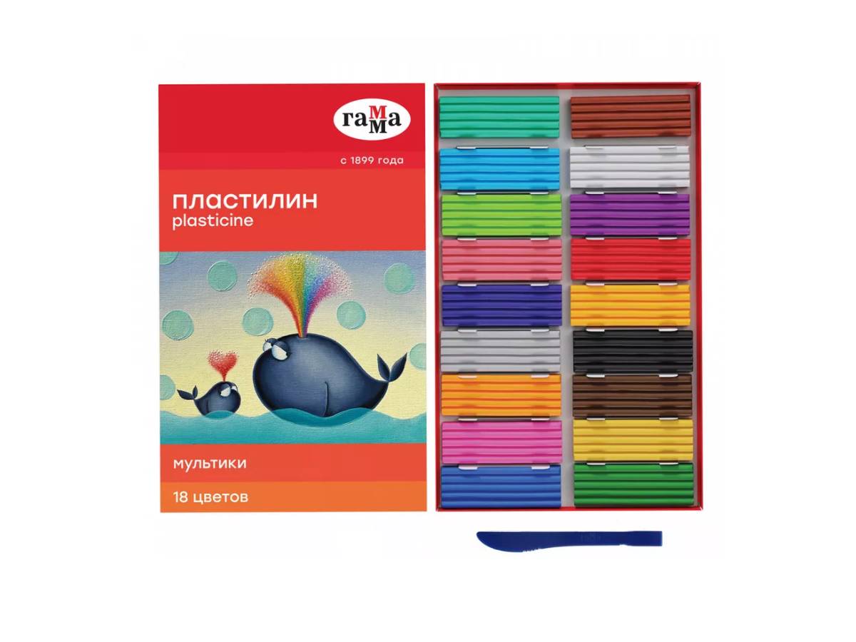Պլաստիլին “ГАММА” 18 Գույն