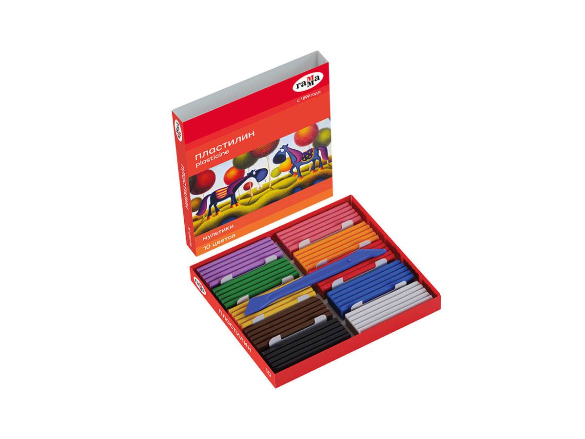 Պլաստիլին “ГАММА” 10 Գույն