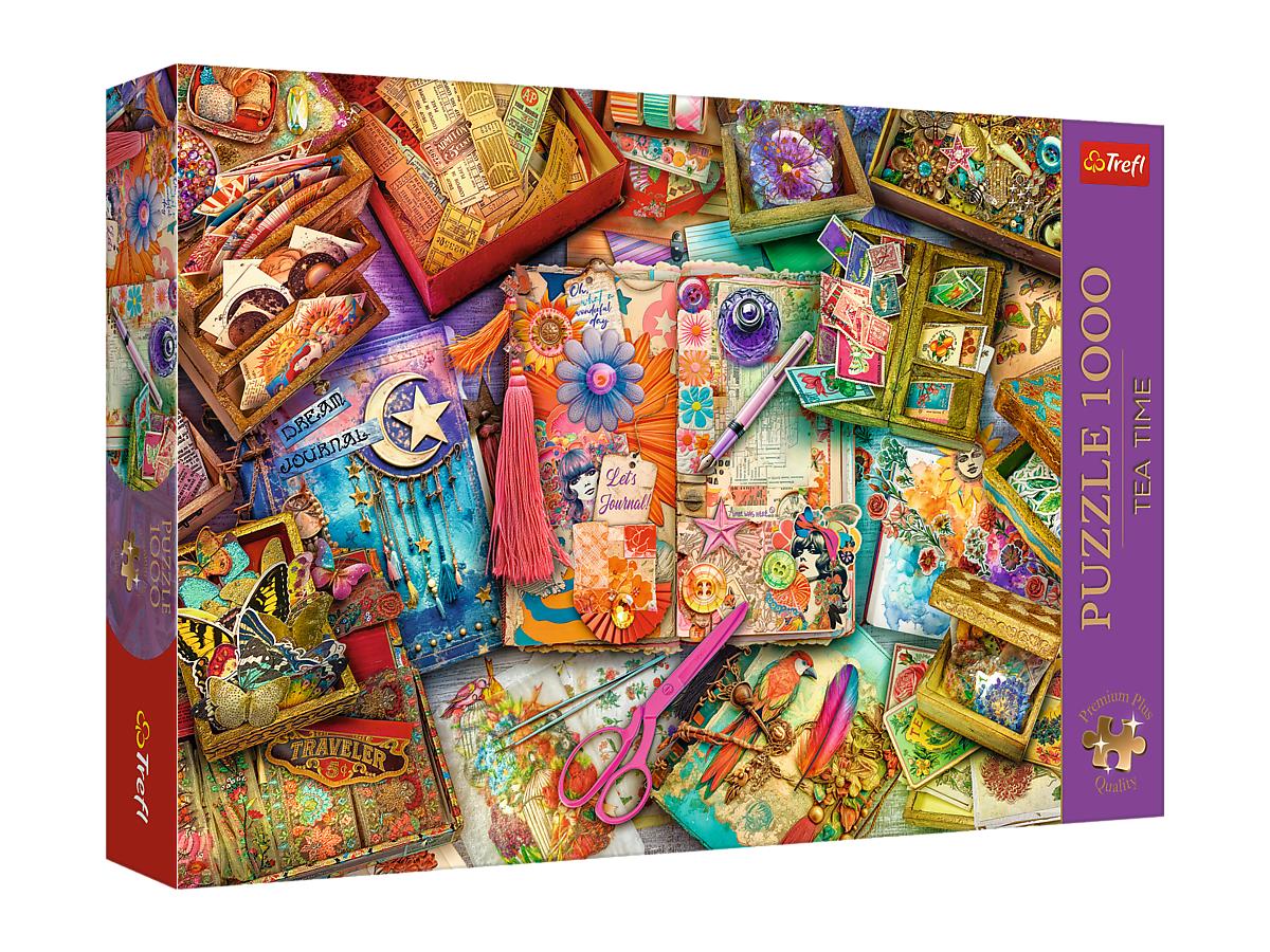 Թղթե Փազլ Trefl Puzzles – “1000 Premium Plus” – Tea Time: The Journaler’s Desk_FSC Mix 70%