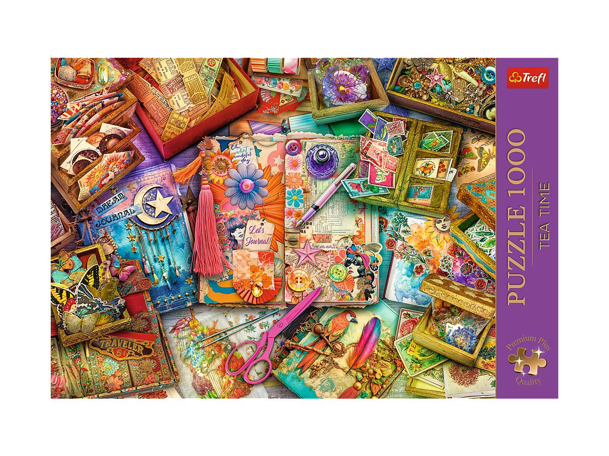 Թղթ Փազլ Trefl Puzzles - "1000 Premium Plus" - Tea Time: The Journaler's Desk_FSC Mix 70%