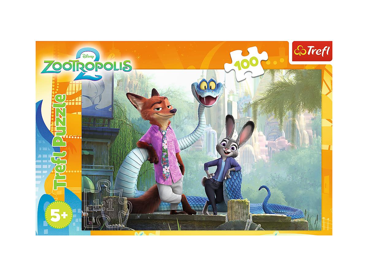 Թղթ Փազլ Trefl Puzzles - "100" - Secrets of Zootopia / Disney Zootopia 2 FSC Mix 70%