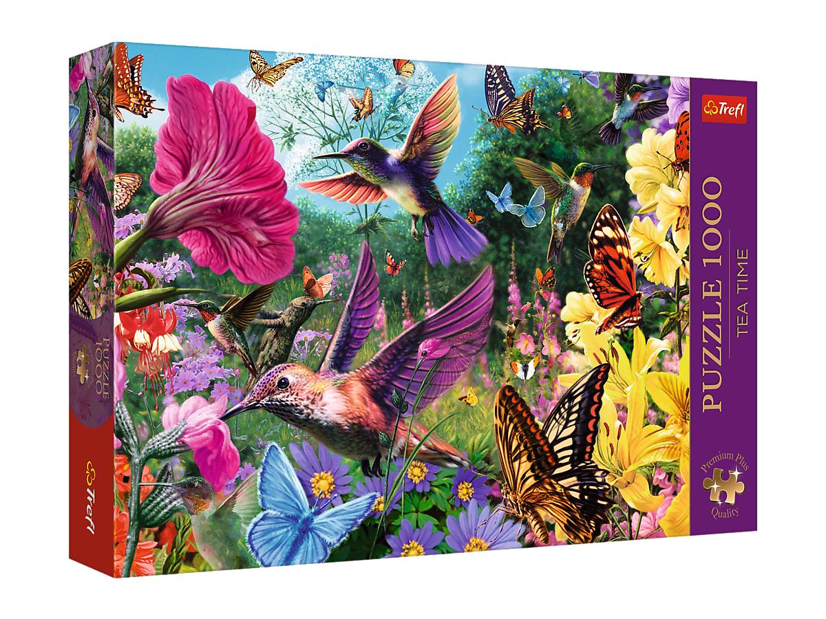 Թղթե Փազլ Trefl Puzzles – “1000 Premium Plus” – Tea Time: Hummingbird Garden_FSC Mix 70%