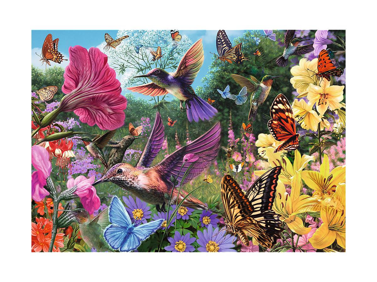 Թղթ Փազլ Trefl Puzzles - "1000 Premium Plus" - Tea Time: Hummingbird Garden_FSC Mix 70%