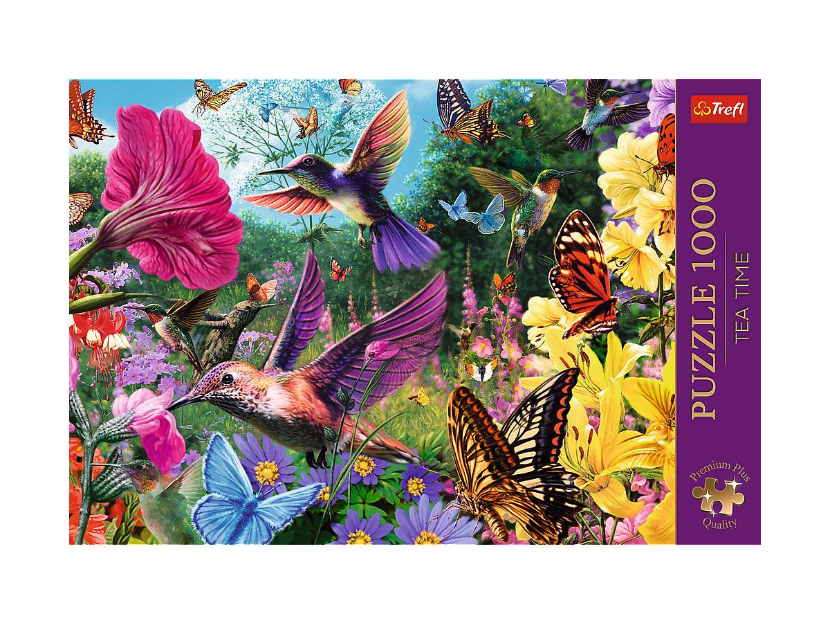 Թղթ Փազլ Trefl Puzzles - "1000 Premium Plus" - Tea Time: Hummingbird Garden_FSC Mix 70%