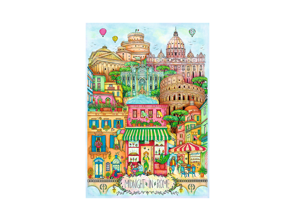 Թղթ Փազլ Trefl Puzzle - "1000 Premium Plus" - Midnight in Rome / Madalina Tantareanu_FSC Mix 70%