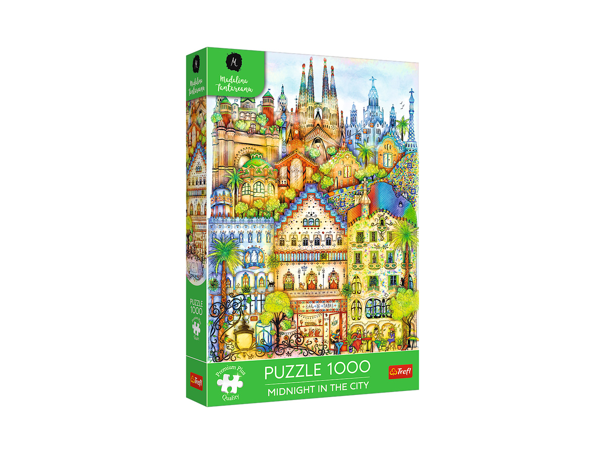 Թղթե Փազլ Trefl Puzzles – “1000 Premium Plus” – Midnight in Barcelona / Madalina Tantareanu_FSC Mix