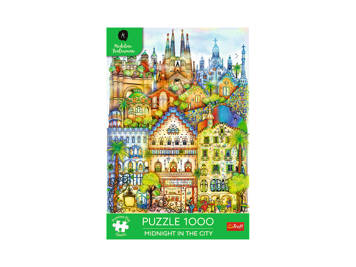 Թղթ Փազլ Trefl Puzzles - "1000 Premium Plus" - Midnight in Barcelona / Madalina Tantareanu_FSC Mix