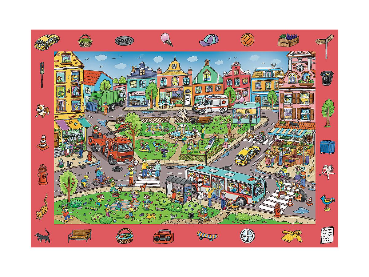Թղթ Փազլ Trefl Puzzles - "100 Observation" - Spy Guy - City / KAZSTUDIO SA The Treflik Family