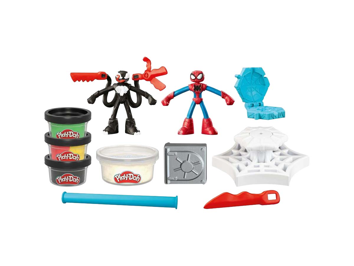 ԽԱՂԱՅԻՆ ՀԱՎԱՔԱԾՈՒ PLAY-DOH SPIDERMAN LAUNCH AND SLICE BATTLE